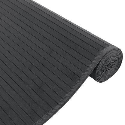 vidaXL Tapis rectangulaire gris 80x300 cm bambou