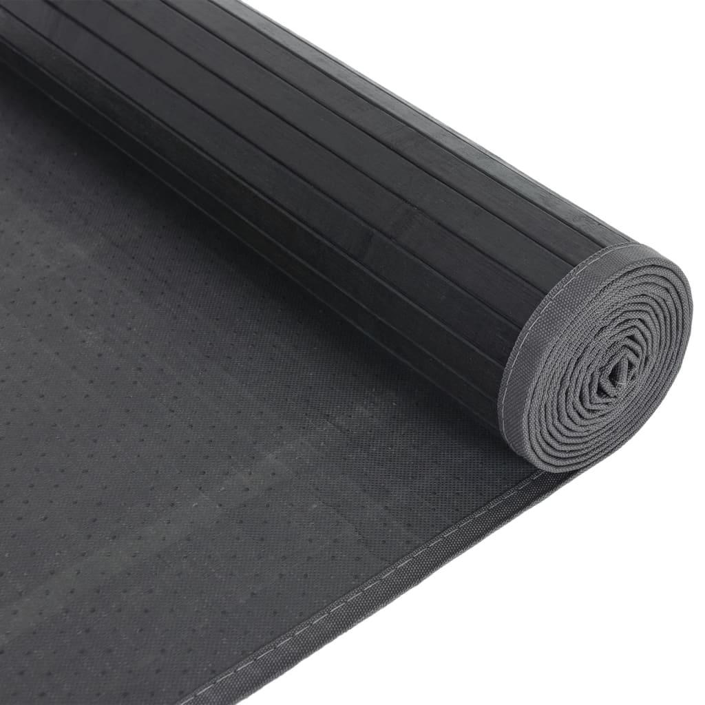 vidaXL Tapis rectangulaire gris 80x300 cm bambou
