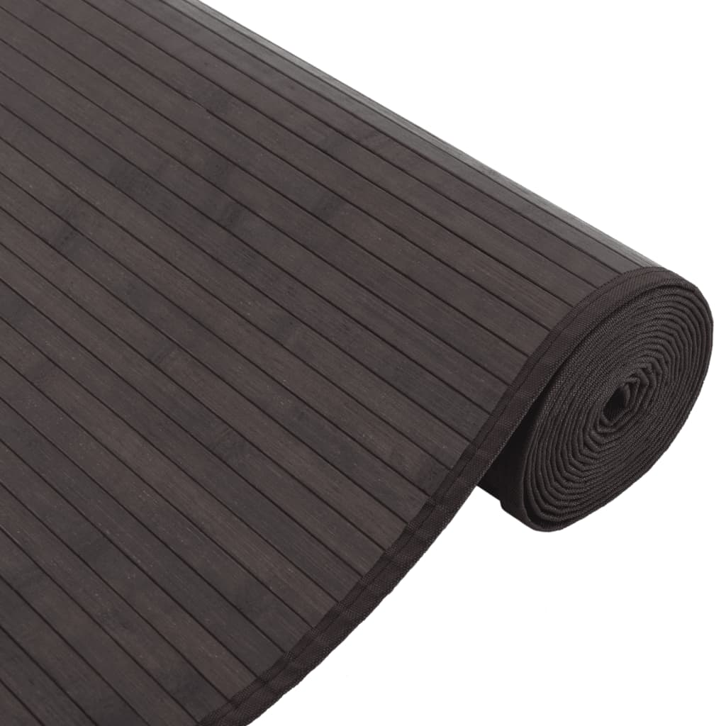 vidaXL Tapis rectangulaire Marron foncé 80x300 cm Bambou
