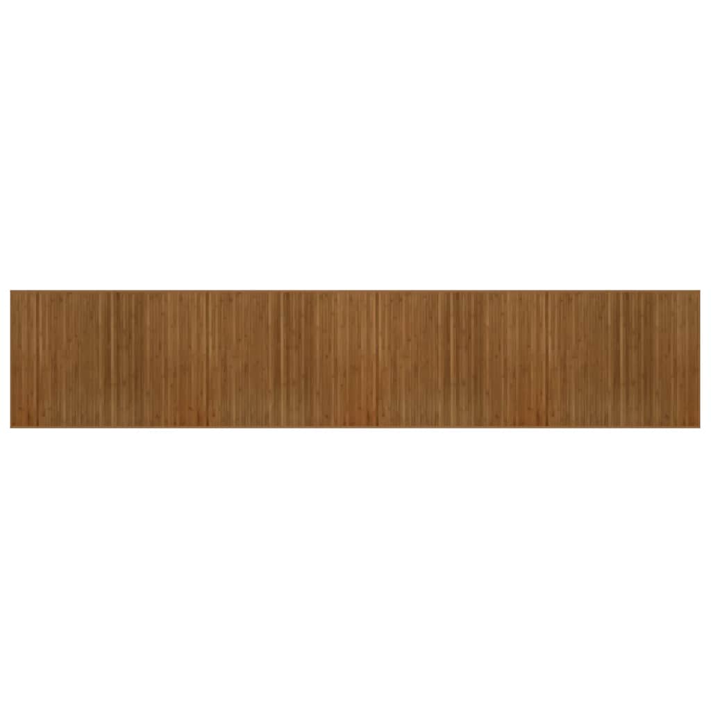 vidaXL Tapis rectangulaire marron 80x400 cm Bambou