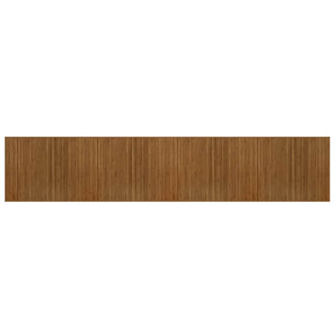 vidaXL Tapis rectangulaire marron 80x400 cm Bambou