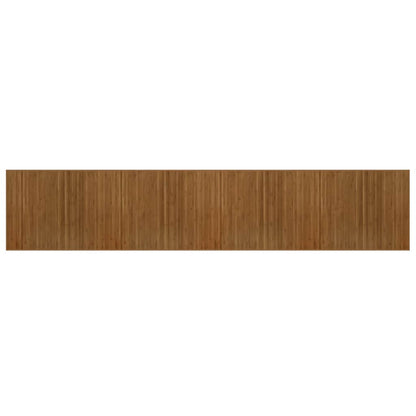 vidaXL Tapis rectangulaire marron 80x400 cm Bambou