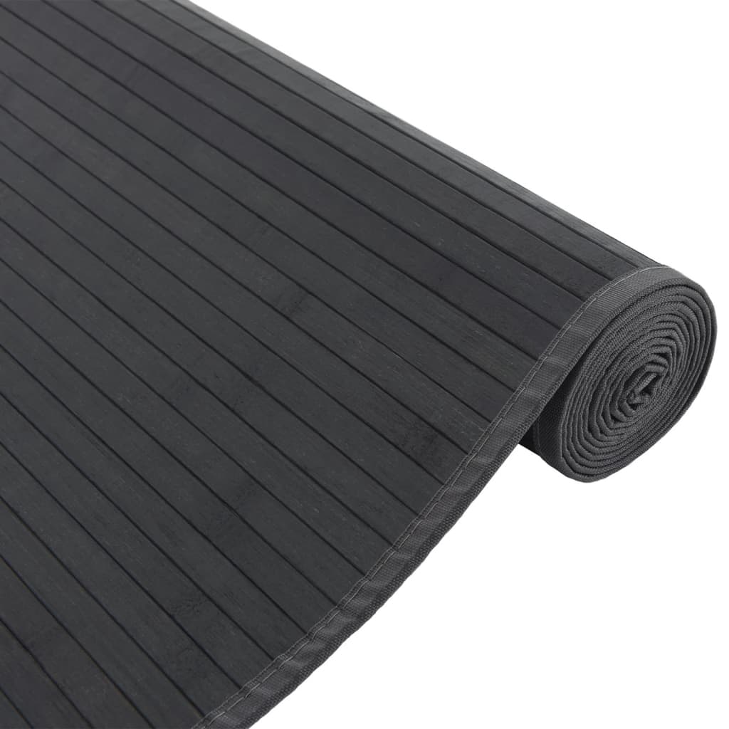 vidaXL Tapis rectangulaire Gris 80x500 cm Bambou