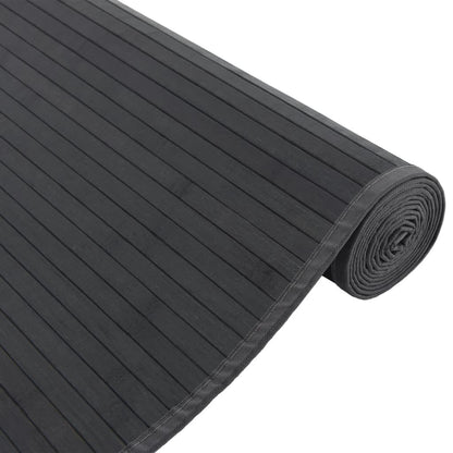 vidaXL Tapis rectangulaire Gris 80x500 cm Bambou