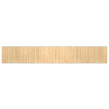 vidaXL Teppich Rechteckig Hell Natur 80x1000 cm Bambus