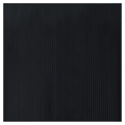 vidaXL Tapis carré noir 100x100 cm bambou