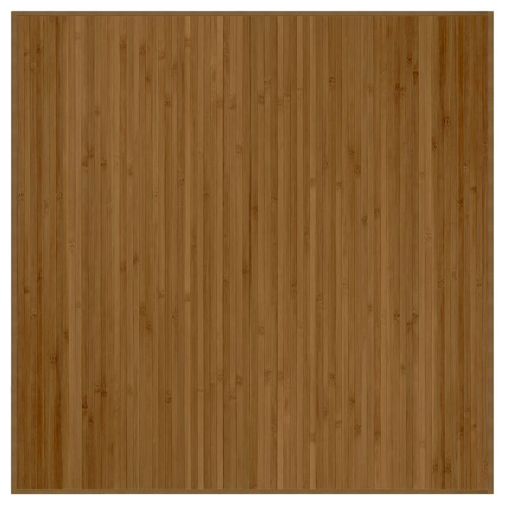 vidaXL Teppich Quadratisch Braun 100x100 cm Bambus