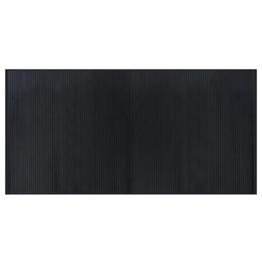 vidaXL Teppich Rechteckig Schwarz 100x200 cm Bambus