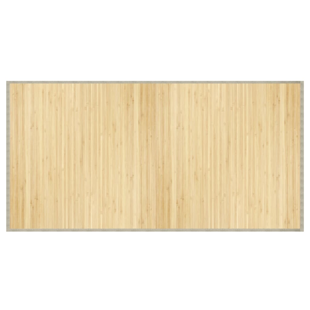 vidaXL Tapis rectangulaire clair naturel 100x200 cm bambou