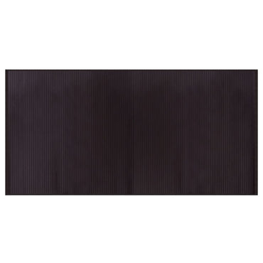 vidaXL Teppich Rechteckig Dunkelbraun 100x200 cm Bambus