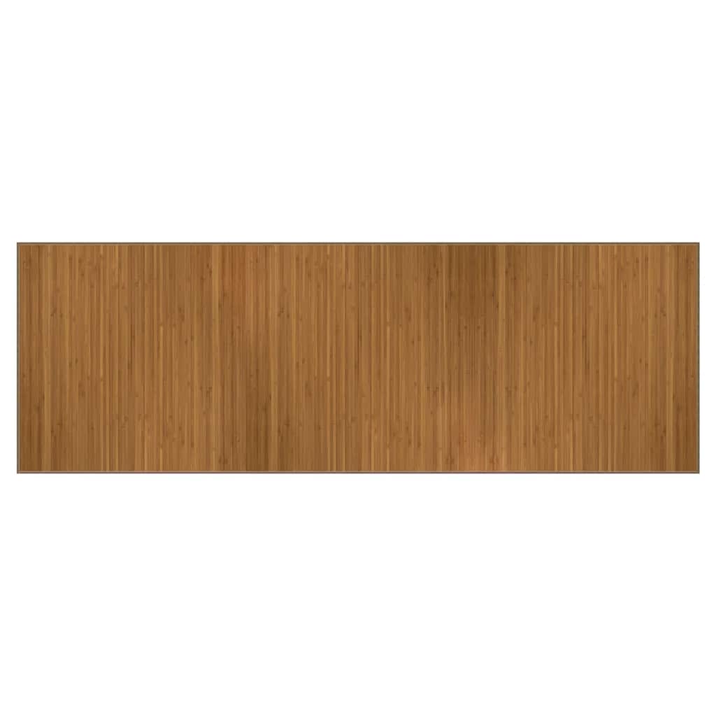 vidaXL Teppich Rechteckig Braun 100x300 cm Bambus