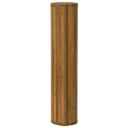 vidaXL Teppich Rechteckig Braun 100x300 cm Bambus