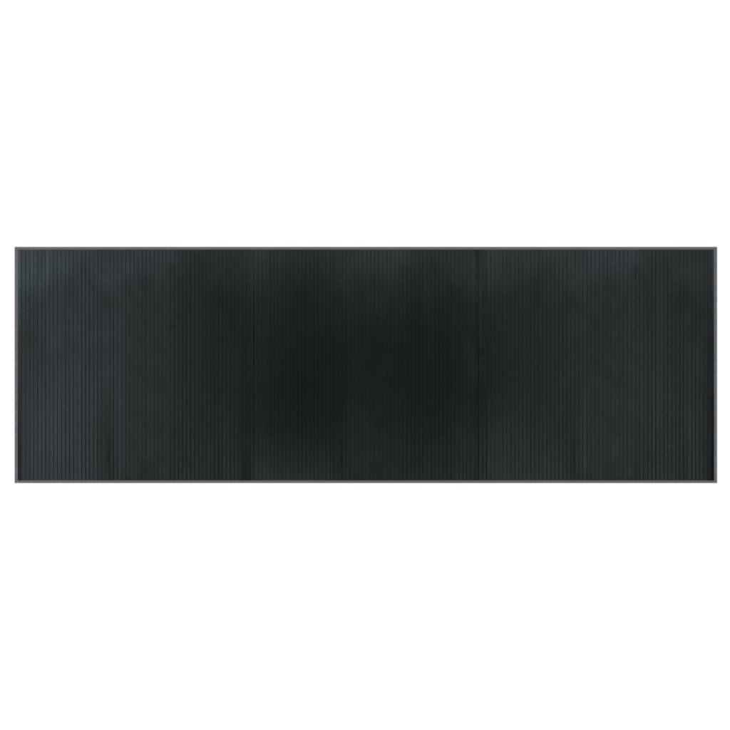 vidaXL Teppich Rechteckig Grau 100x300 cm Bambus