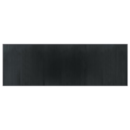 vidaXL Teppich Rechteckig Grau 100x300 cm Bambus