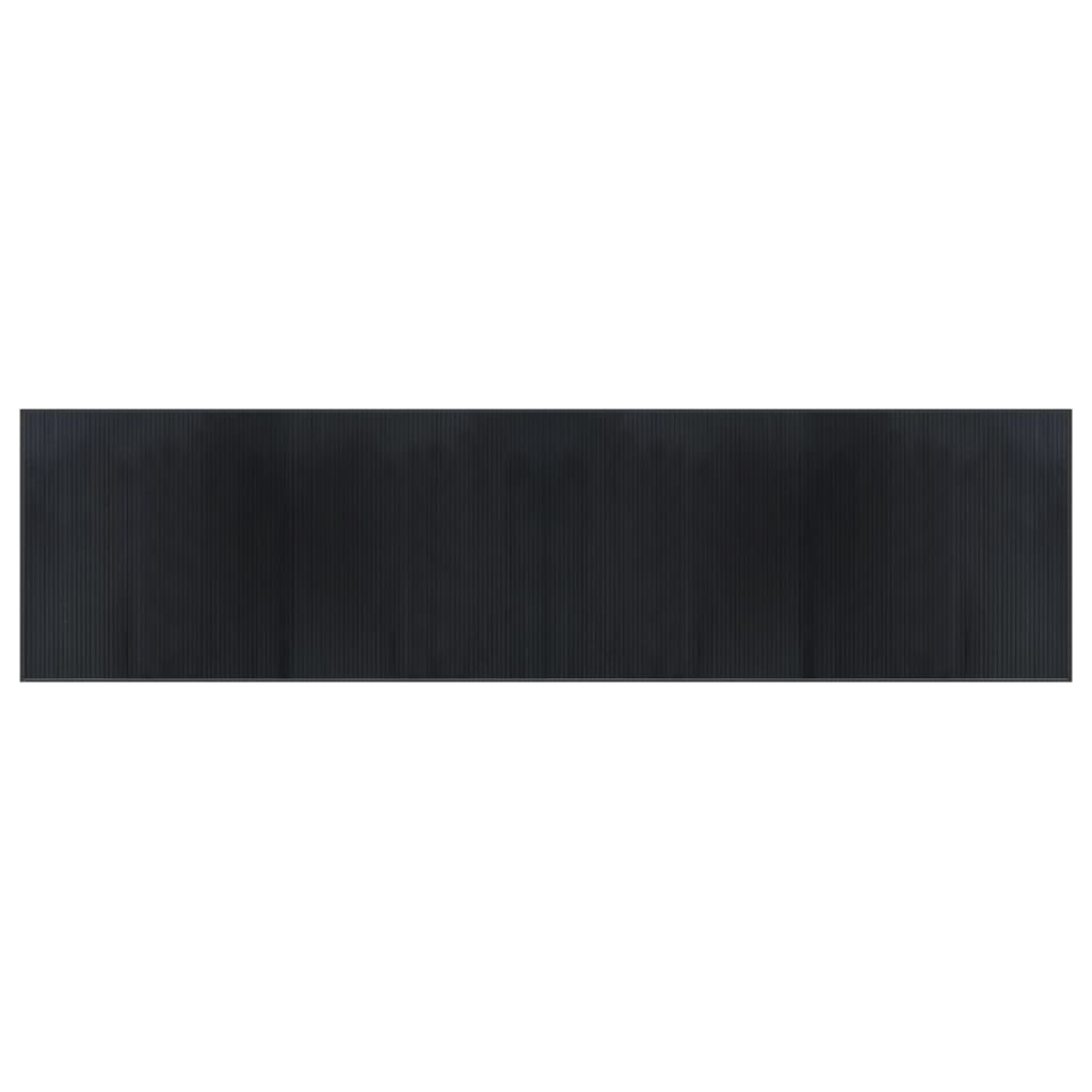 vidaXL Tapis rectangulaire Noir 100x400 cm Bambou