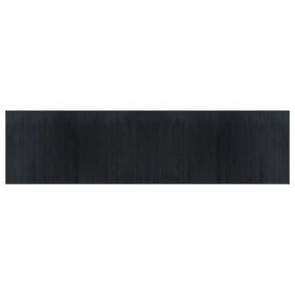 vidaXL Tapis rectangulaire Noir 100x400 cm Bambou