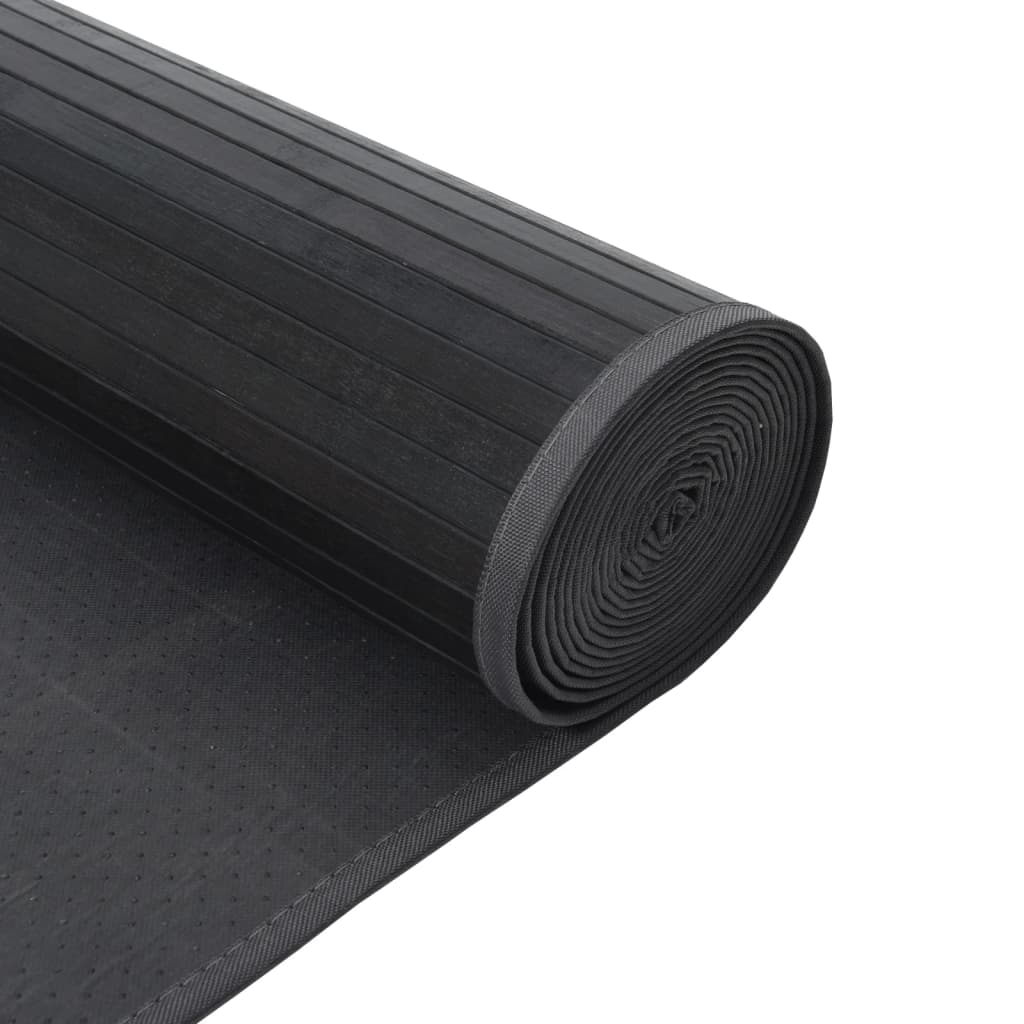 vidaXL Tapis rectangulaire gris 100x400 cm bambou