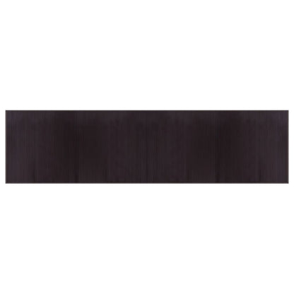 vidaXL Tapis rectangulaire Marron foncé 100x400 cm Bambou