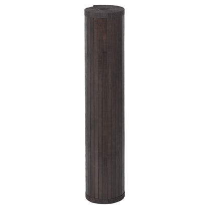 vidaXL Tapis rectangulaire Marron foncé 100x400 cm Bambou