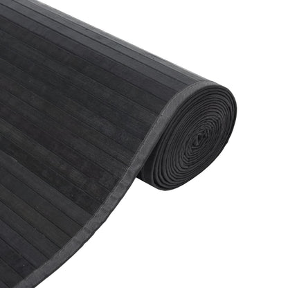 vidaXL Teppich Rechteckig Grau 100x500 cm Bambus