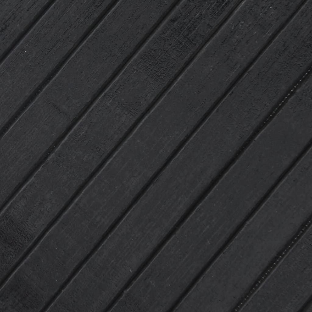 vidaXL Teppich Rechteckig Grau 100x500 cm Bambus