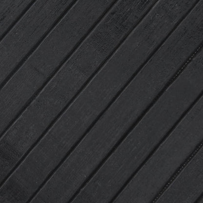 vidaXL Teppich Rechteckig Grau 100x500 cm Bambus