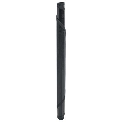 vidaXL Teppich Rund Schwarz 60 cm Bambus