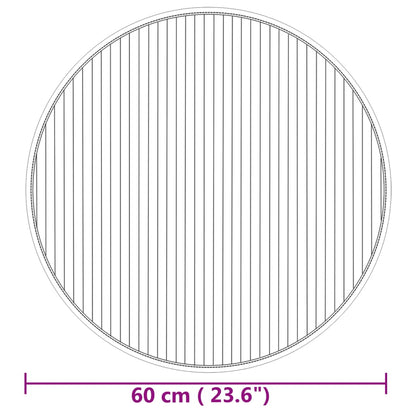 vidaXL Teppich Rund Natur 60 cm Bambus