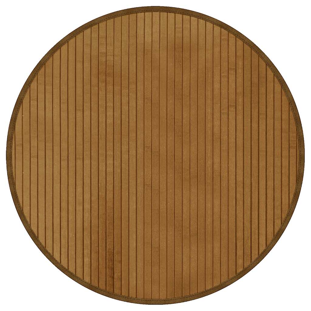 vidaXL Tapis Rond Marron 60 cm Bambou