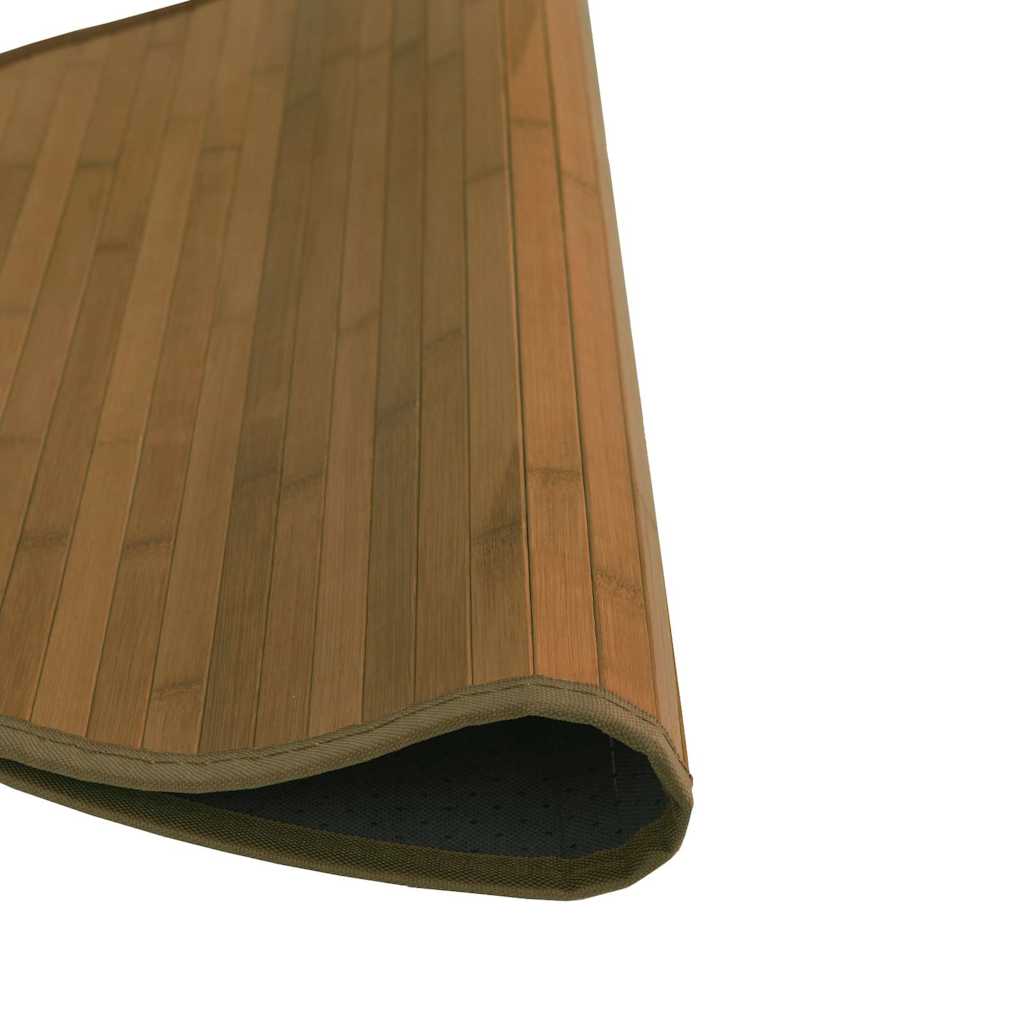 vidaXL Tapis Rond Marron 60 cm Bambou