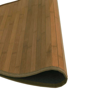 vidaXL Tapis Rond Marron 60 cm Bambou