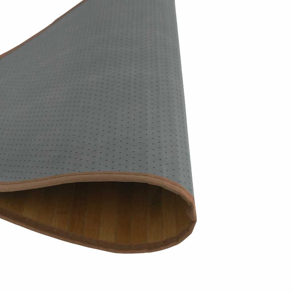 vidaXL Tapis Rond Marron 60 cm Bambou