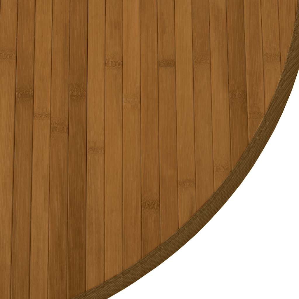 vidaXL Tapis Rond Marron 60 cm Bambou