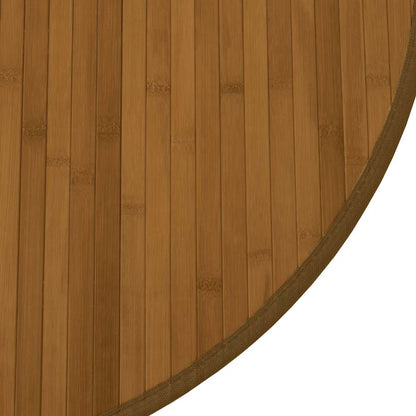 vidaXL Tapis Rond Marron 60 cm Bambou