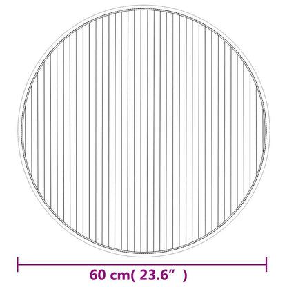 vidaXL Tapis Rond Marron 60 cm Bambou