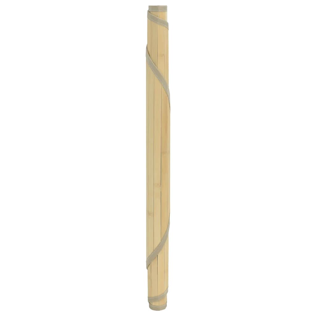 vidaXL Tapis Rond Clair Naturel 60 cm Bambou
