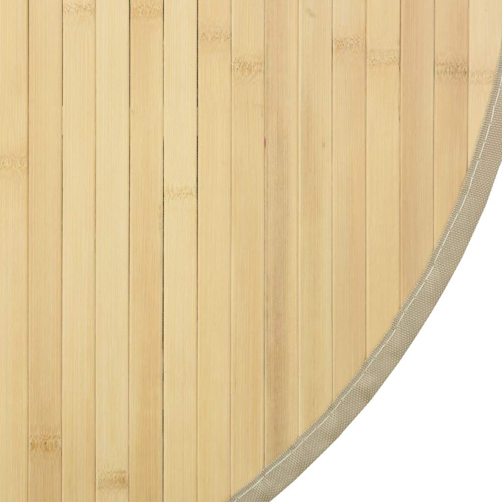vidaXL Tapis Rond Clair Naturel 60 cm Bambou