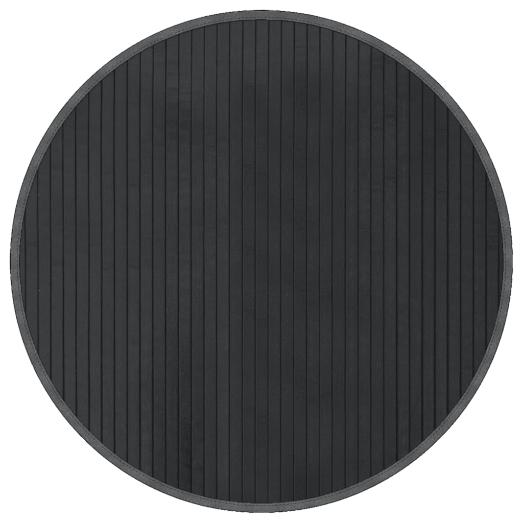 vidaXL Tapis rond gris 60 cm Bambou