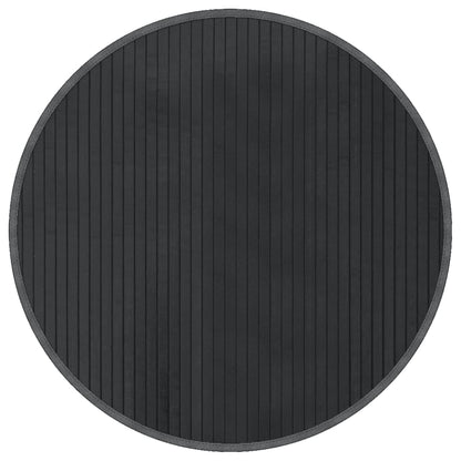 vidaXL Tapis rond gris 60 cm Bambou