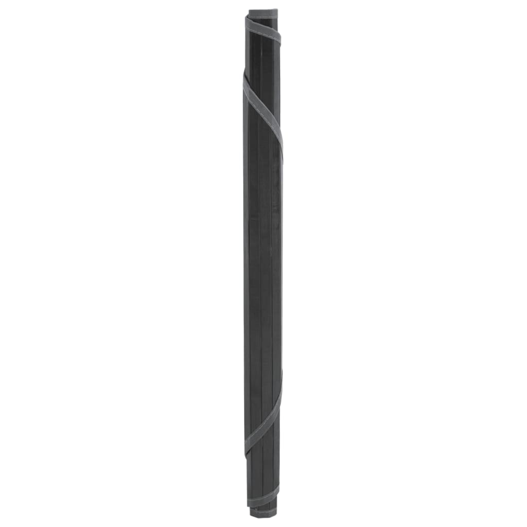vidaXL Tapis rond gris 60 cm Bambou