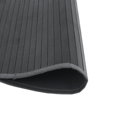 vidaXL Tapis rond gris 60 cm Bambou