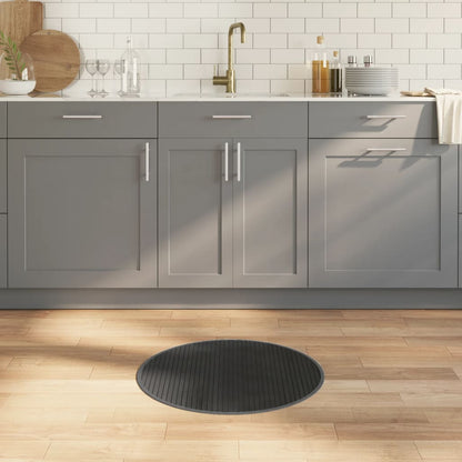 vidaXL Tapis rond gris 60 cm Bambou
