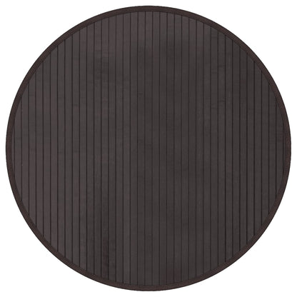 vidaXL Tapis Rond Marron Foncé 60 cm Bambou