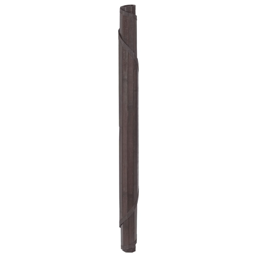 vidaXL Tapis Rond Marron Foncé 60 cm Bambou