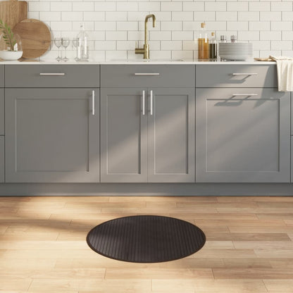 vidaXL Tapis Rond Marron Foncé 60 cm Bambou