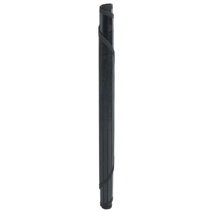 vidaXL Teppich Rund Schwarz 80 cm Bambus