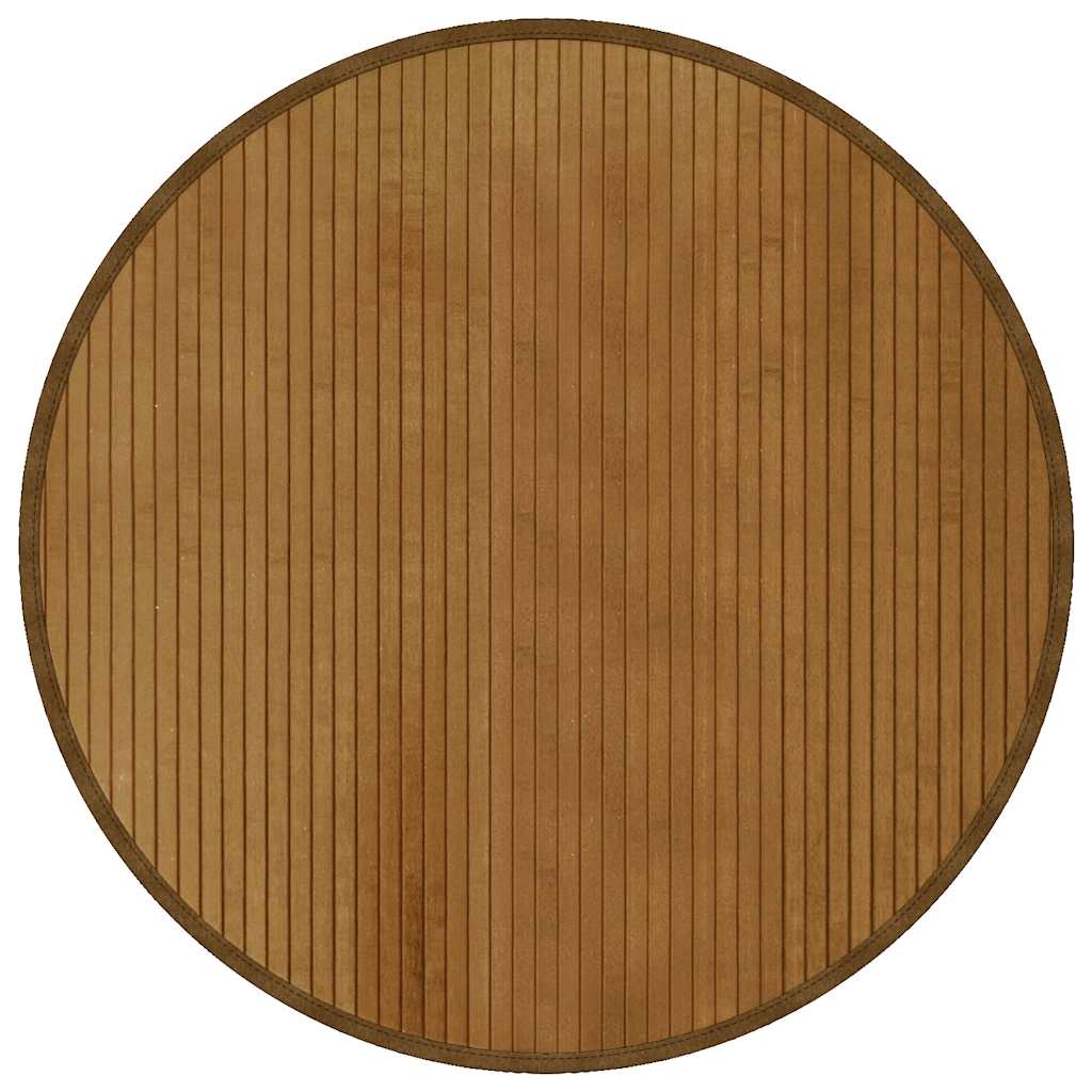vidaXL Teppich Rund Braun 80 cm Bambus
