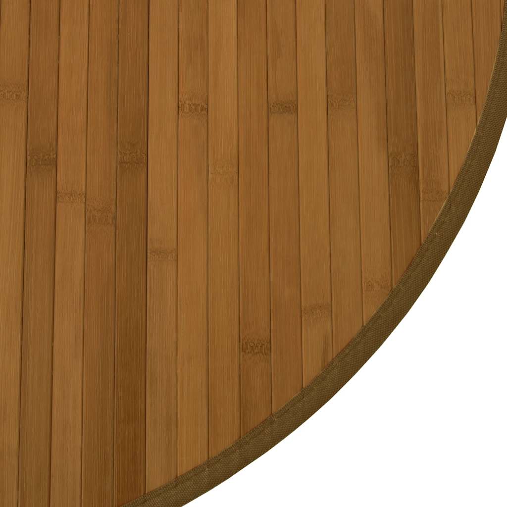 vidaXL Teppich Rund Braun 80 cm Bambus
