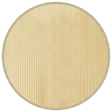vidaXL Tapis Rond Clair Naturel 80 cm Bambou