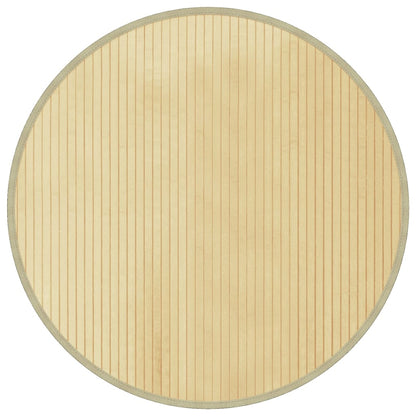 vidaXL Tapis Rond Clair Naturel 80 cm Bambou